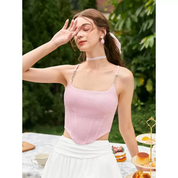 Floerns Women's Seam Front Asymmetrical Cami Top with Chain Strap