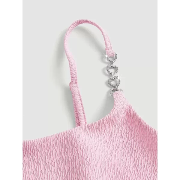 Floerns Women's Seam Front Asymmetrical Cami Top with Chain Strap