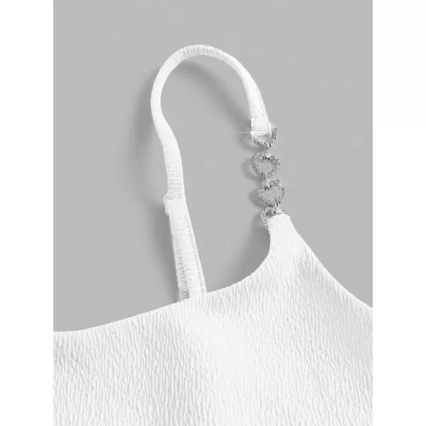 Floerns Women's Seam Front Asymmetrical Cami Top with Chain Strap