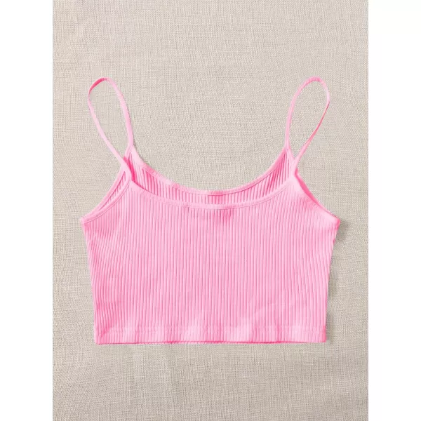 Floerns Women's Sleeveless Camisole Letter Print Crop Cami Top