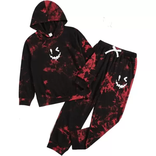 Floerns Boys 2 Piece Outfit Long Sleeve Hoodie Sweatshirt Drawstring Waist Pants Set