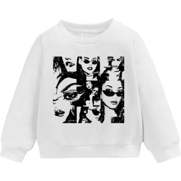Floerns Girl's Long Sleeve Thermal Lined Crewneck Sweatshirt Pullover 4-7 Years