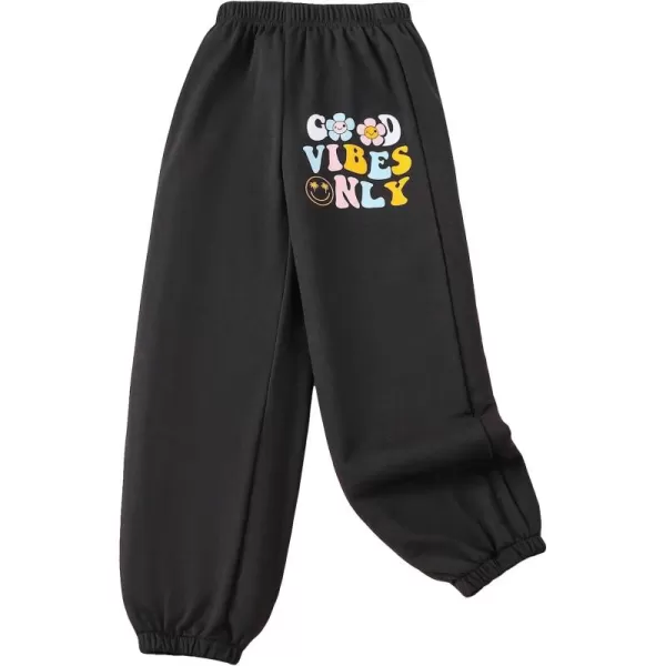Floerns Girls Reflective Graphic Print Elastic Waist Jogger Sweatpants