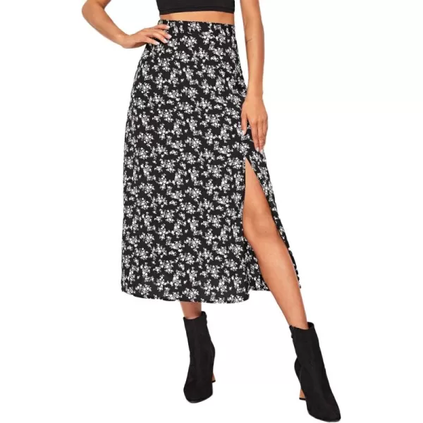 Black Disty Floral