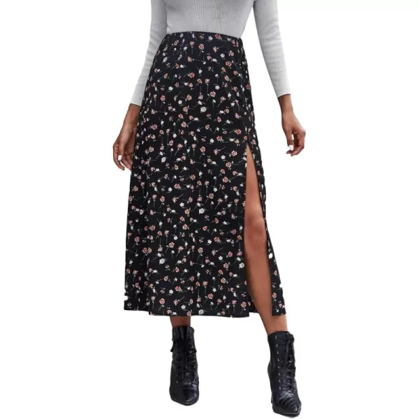 Dark Black Floral