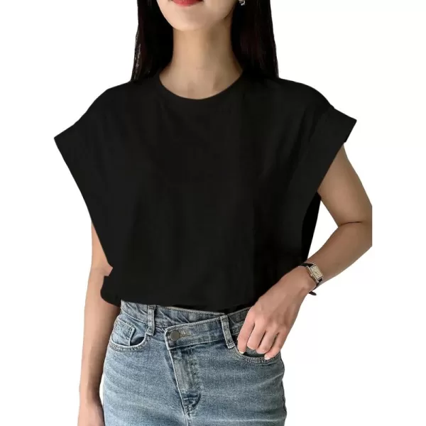Floerns Women's Casual Stripe Print Batwing Sleeve T Shirts Round Neck Tee