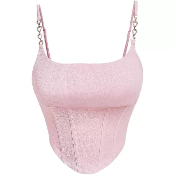 Floerns Women's Seam Front Asymmetrical Cami Top with Chain Strap
