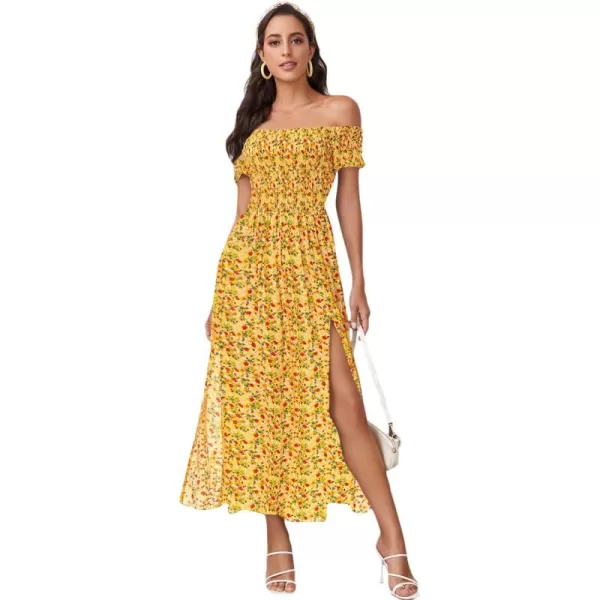 Yellow Red Floral
