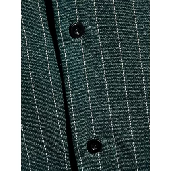 Floerns Men's Striped Shirts Casual Short Sleeve Button Down Shirts