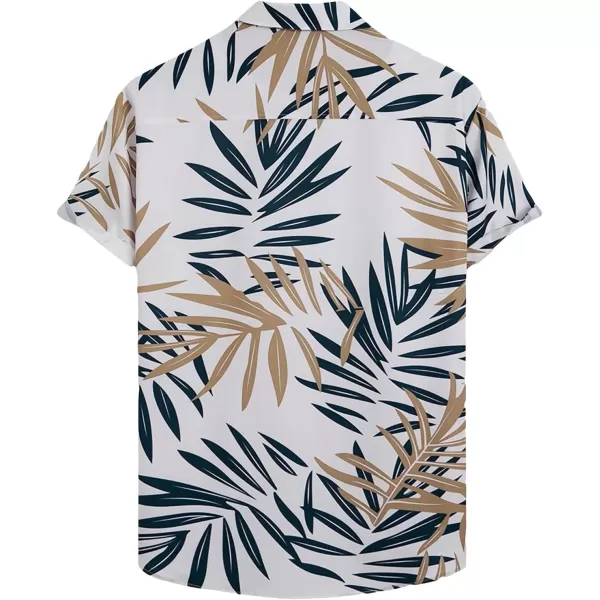 Floerns Men's Striped Shirts Casual Short Sleeve Button Down Shirts