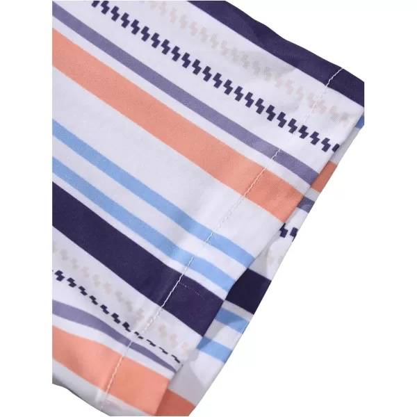 Floerns Men's Striped Shirts Casual Short Sleeve Button Down Shirts