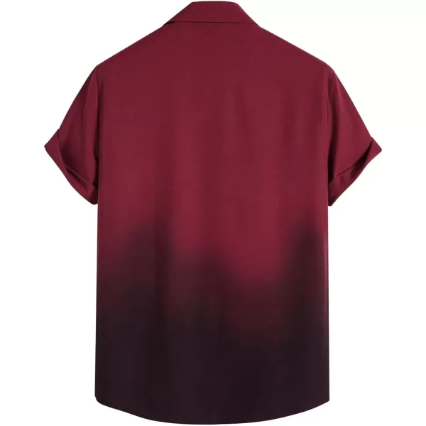 Floerns Men's Striped Shirts Casual Short Sleeve Button Down Shirts