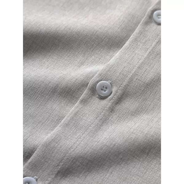 Floerns Men's Striped Shirts Casual Short Sleeve Button Down Shirts