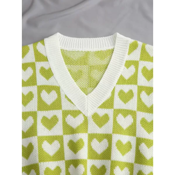 Floerns Women's Sleeveless Round Neck Cute Strawberry Sweater Vest Crop Shirt Top
