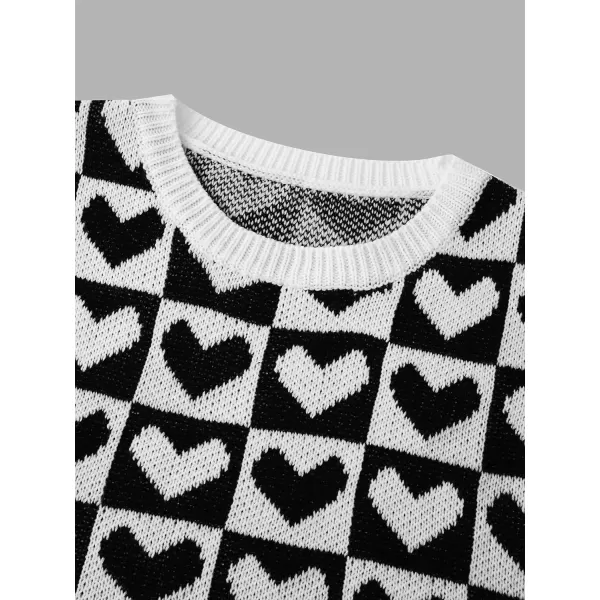 Floerns Women's Sleeveless Round Neck Cute Strawberry Sweater Vest Crop Shirt Top