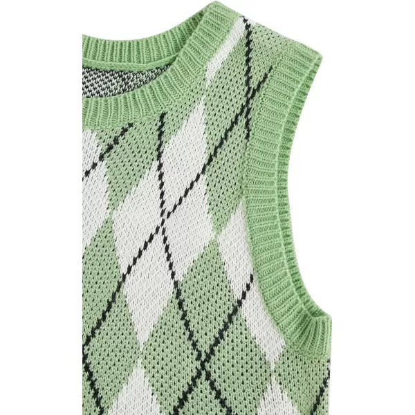 Floerns Women's Sleeveless Round Neck Cute Strawberry Sweater Vest Crop Shirt Top