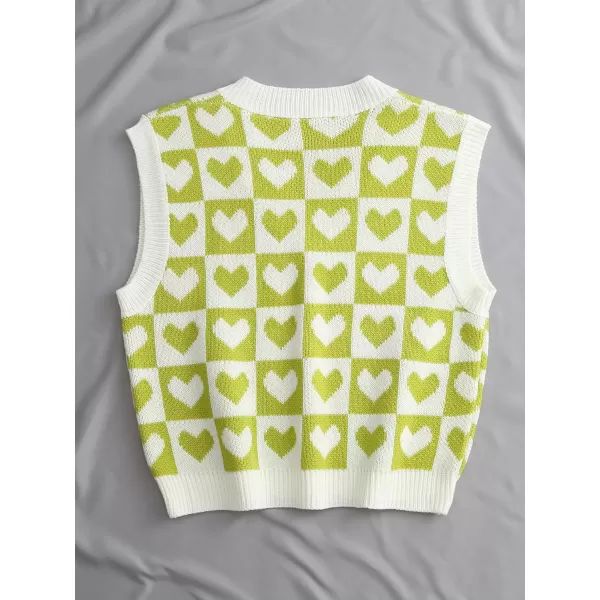 Floerns Women's Sleeveless Round Neck Cute Strawberry Sweater Vest Crop Shirt Top
