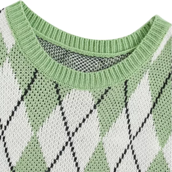 Floerns Women's Sleeveless Round Neck Cute Strawberry Sweater Vest Crop Shirt Top