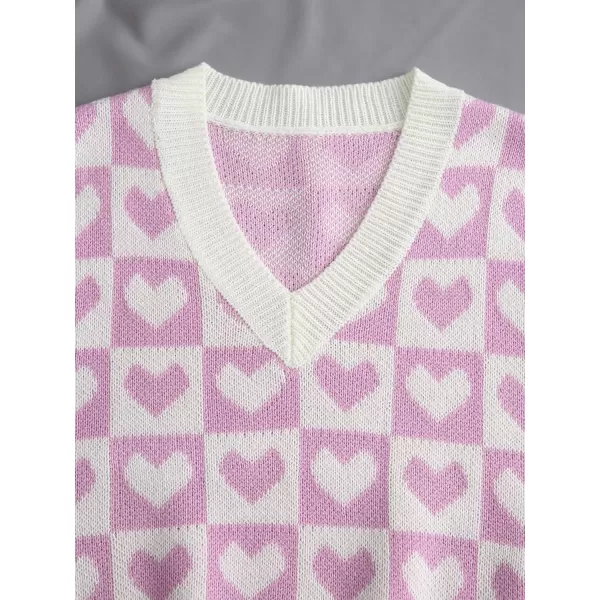 Floerns Women's Sleeveless Round Neck Cute Strawberry Sweater Vest Crop Shirt Top