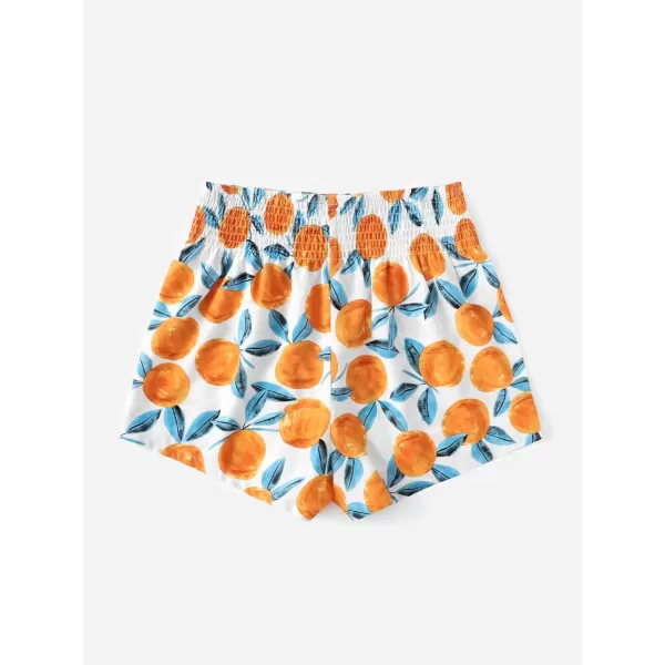 Floerns Women's Summer Tribal Print Elastic Waist Beach Shorts