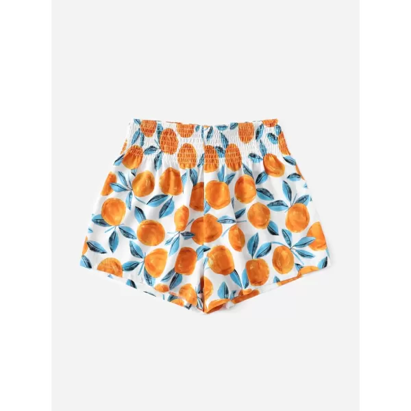 Floerns Women's Summer Tribal Print Elastic Waist Beach Shorts