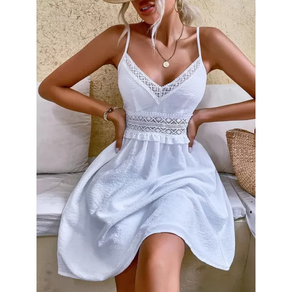 Floerns Women's Twist Front Cut Out Sleeveless Knot Back Boho Cami Dress