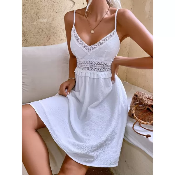 Floerns Women's Twist Front Cut Out Sleeveless Knot Back Boho Cami Dress