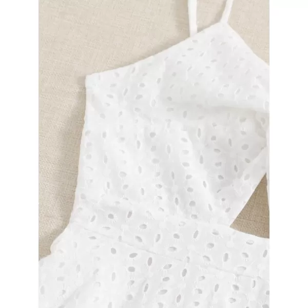 Floerns Women's Twist Front Cut Out Sleeveless Knot Back Boho Cami Dress