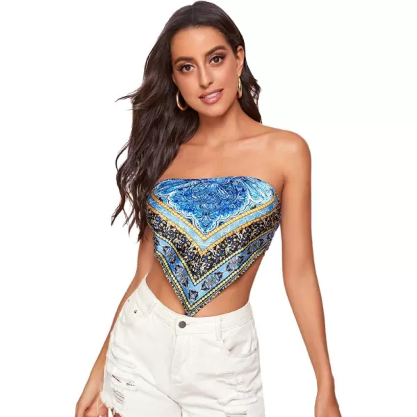 B Blue Floral
