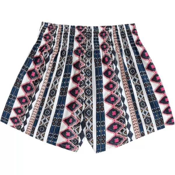 Floerns Women's Summer Tribal Print Elastic Waist Beach Shorts