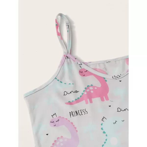 Floerns Women's 2 Piece Cute Cartoon Print Summer Pajama Set Cami Top and Shorts