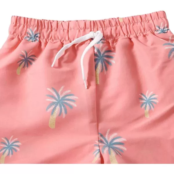 Floerns Boy's Tropical Print Swim Shorts Quick Dry Summer Beach Shorts
