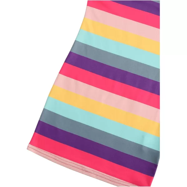Floerns Toddler Girl's Striped Print Sleeveless Hooded Neck Pencil Short Dress