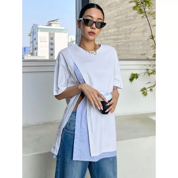 Floerns Women's Casual Basic Short Sleeve Loose T-Shirt Tee Tops