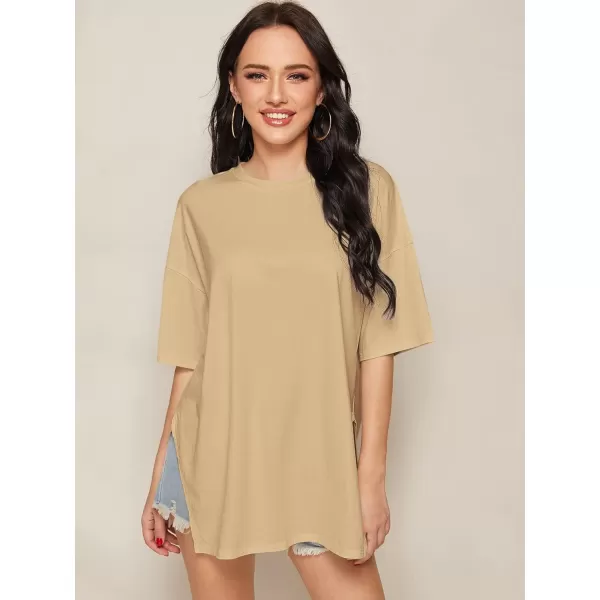Floerns Women's Casual Basic Short Sleeve Loose T-Shirt Tee Tops