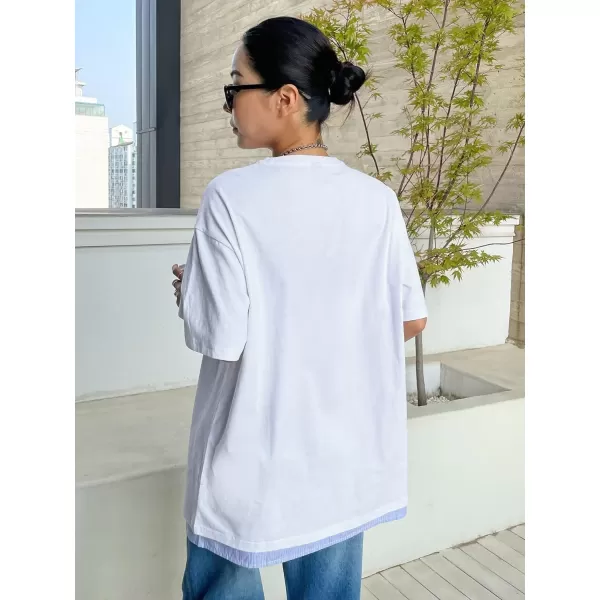 Floerns Women's Casual Basic Short Sleeve Loose T-Shirt Tee Tops