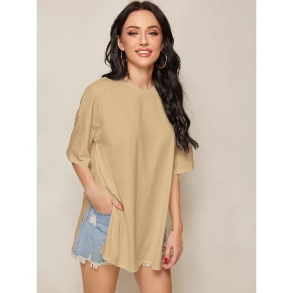 Floerns Women's Casual Basic Short Sleeve Loose T-Shirt Tee Tops