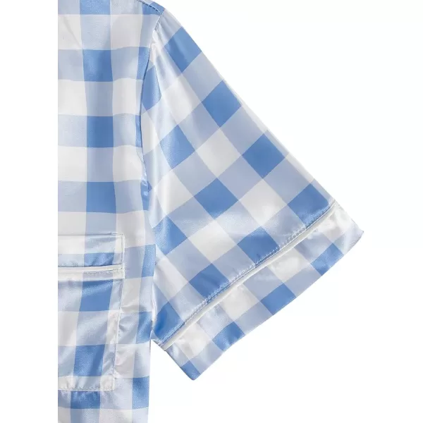 Floerns Women's Notch Collar Print Sleepwear Two Piece Pajama Set