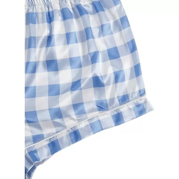 Floerns Women's Notch Collar Print Sleepwear Two Piece Pajama Set