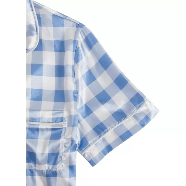 Floerns Women's Notch Collar Print Sleepwear Two Piece Pajama Set