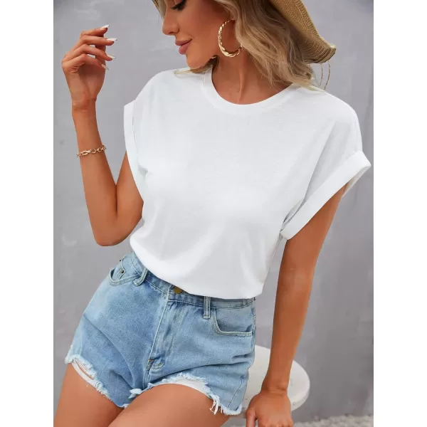 Floerns Women's Short Sleeve Business Casual Tops Graphic Print Office Work Blouse Tops