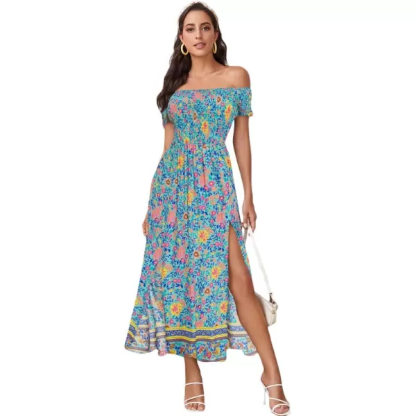 Blue Yellow Floral