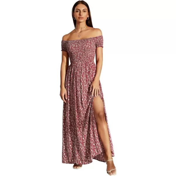 Burgundy Red Floral