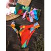 imageFloerns Womens Boho Two Piece High Waist Bathing Suit Bandeau SwimsuitB Floral Multicoloured