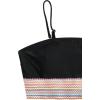 imageFloerns Womens Boho Two Piece High Waist Bathing Suit Bandeau SwimsuitBlack Ink