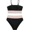 imageFloerns Womens Boho Two Piece High Waist Bathing Suit Bandeau SwimsuitBlack Ink