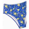 imageFloerns Womens Boho Two Piece High Waist Bathing Suit Bandeau SwimsuitBlue Yellow