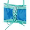 imageFloerns Womens Boho Two Piece High Waist Bathing Suit Bandeau SwimsuitBlue and Green