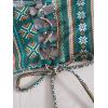 imageFloerns Womens Boho Two Piece High Waist Bathing Suit Bandeau SwimsuitDark Green Multi