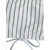 imageFloerns Womens Boho Two Piece High Waist Bathing Suit Bandeau SwimsuitGreen Striped